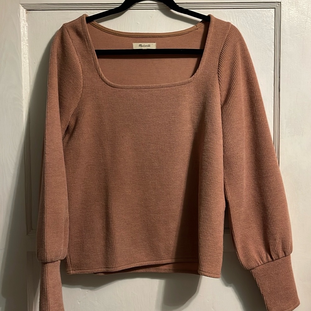 Madewell blush / neutral blouse sweater medium